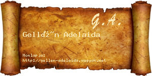 Gellén Adelaida névjegykártya